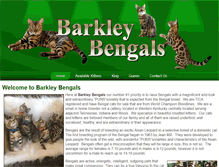 Tablet Screenshot of barkleybengalcats.com